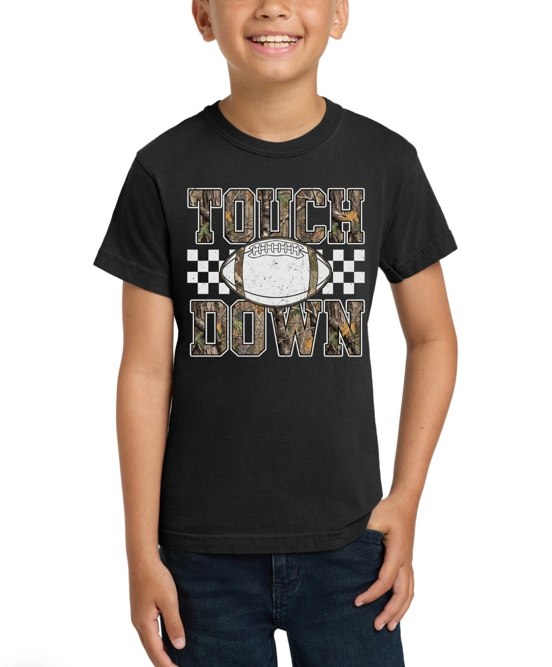 Camo Touchdown Youth Tee