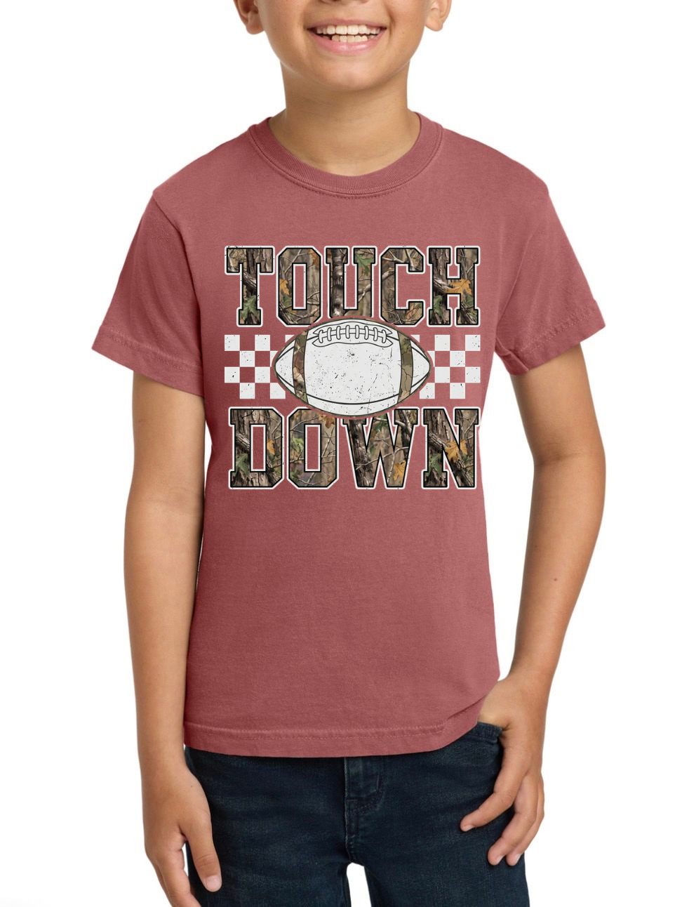 Camo Touchdown Youth Tee