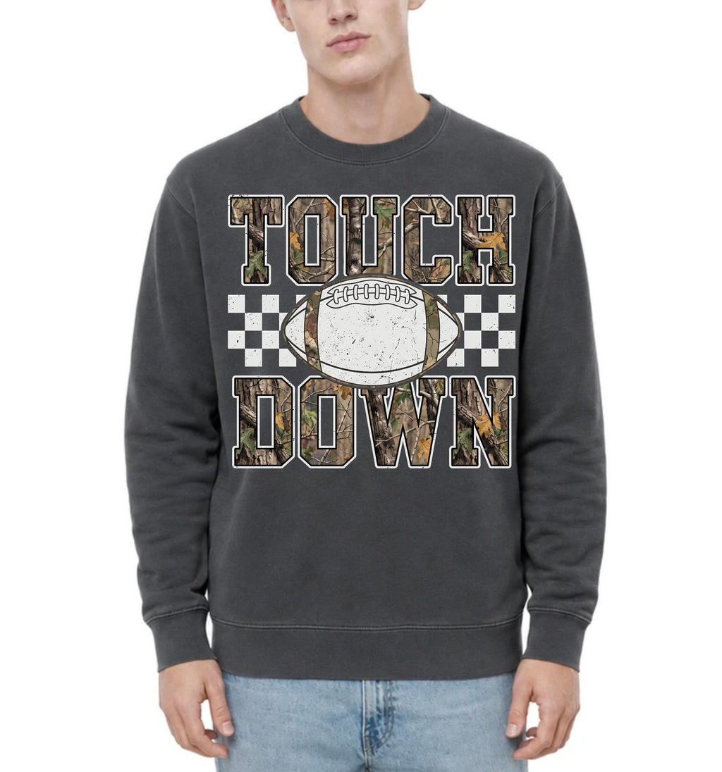Camo Touchdown Adult Crewneck