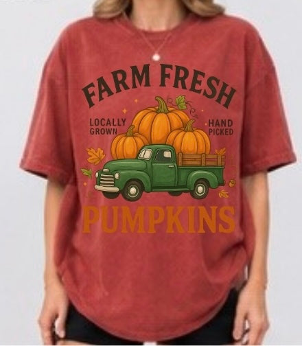 Farm Fresh Pumpkins Adult Tee