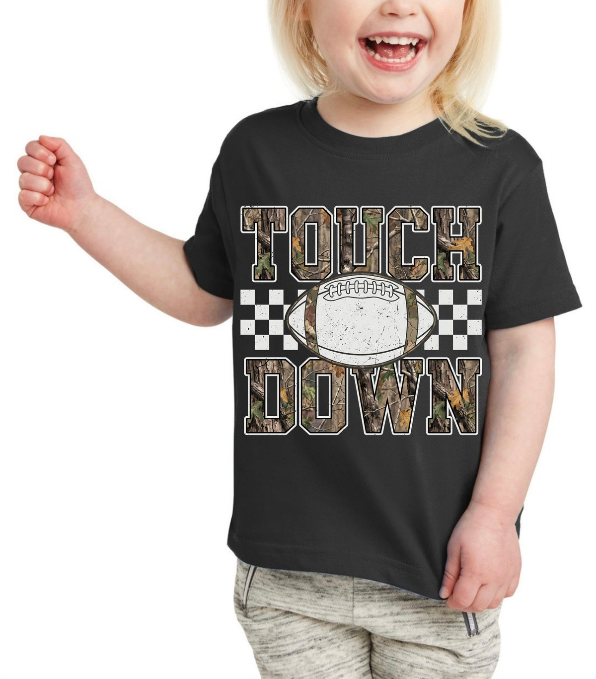Camo Touchdown Toddler Tee