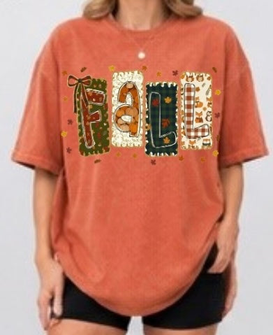 Fall Patchwork Adult Tee