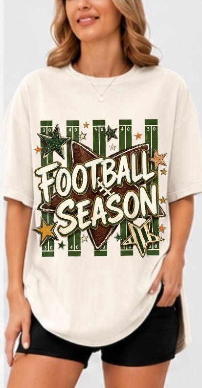 Vintage Football Season Adult Tee