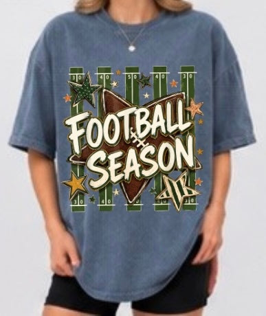 Vintage Football Season Adult Tee