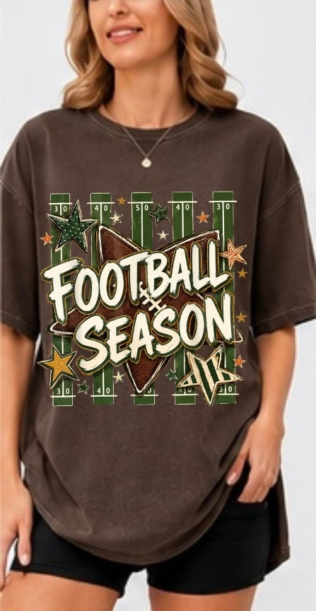 Vintage Football Season Adult Tee