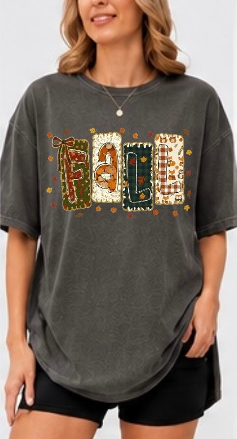 Fall Patchwork Adult Tee