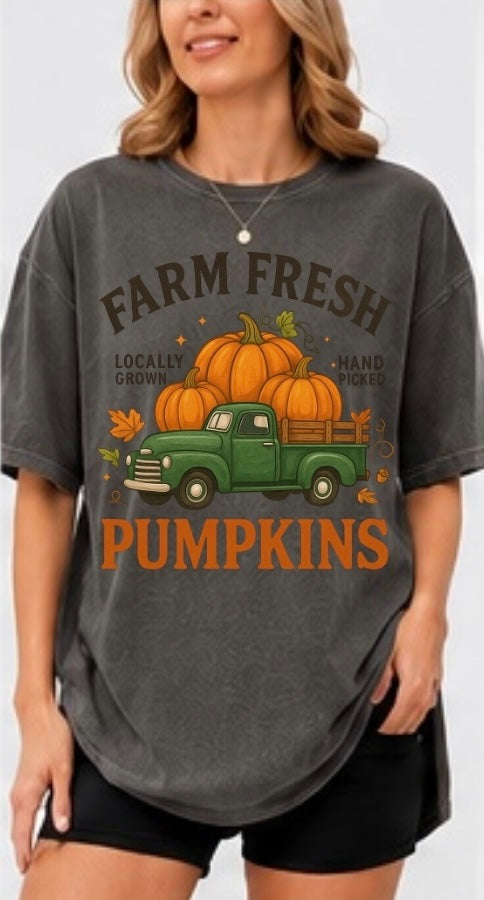Farm Fresh Pumpkins Adult Tee