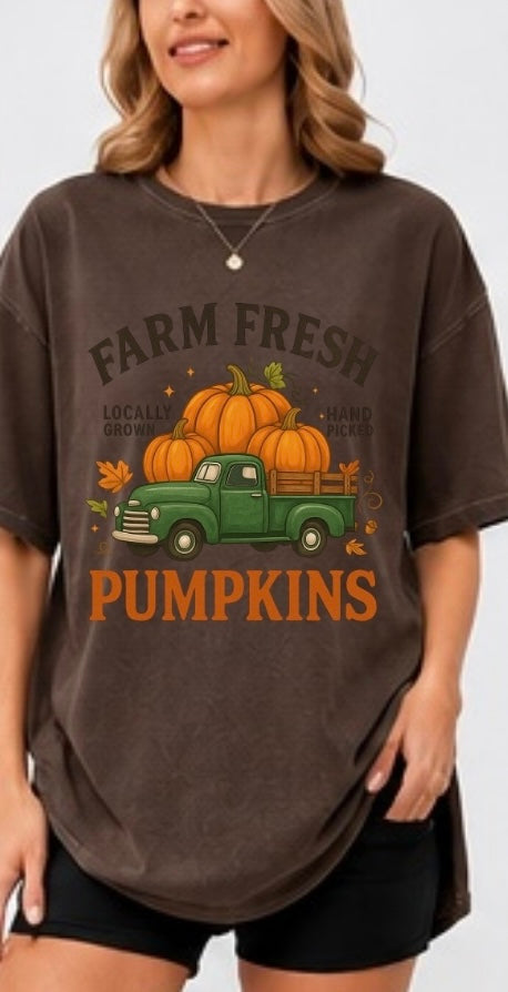 Farm Fresh Pumpkins Adult Tee