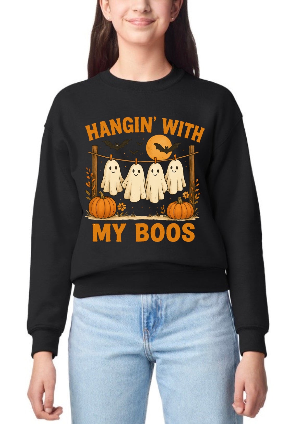 Hangin’ With My Boos Youth Crewneck