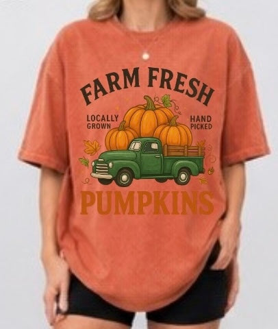 Farm Fresh Pumpkins Adult Tee
