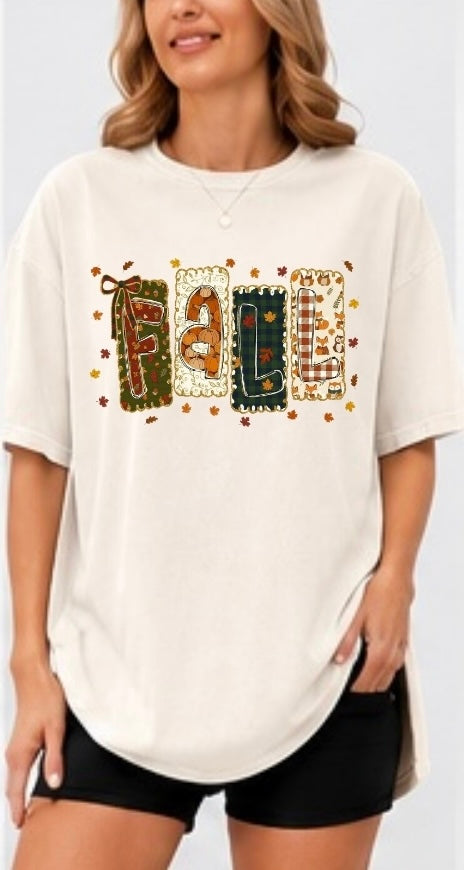 Fall Patchwork Adult Tee