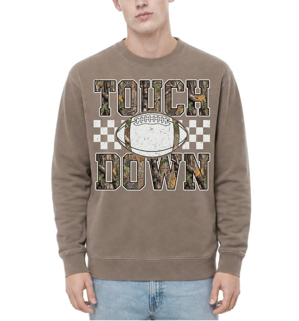 Camo Touchdown Adult Crewneck