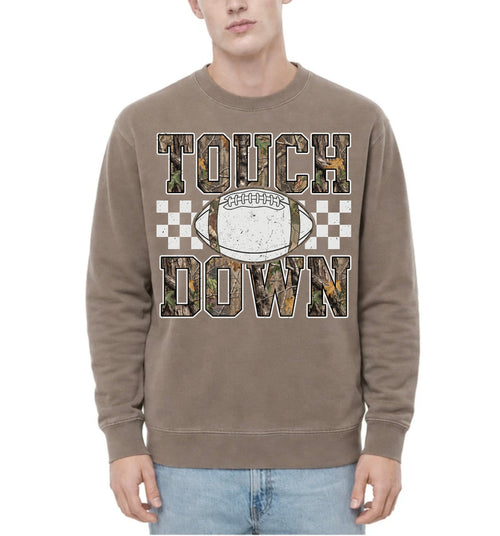 Camo Touchdown Adult Crewneck