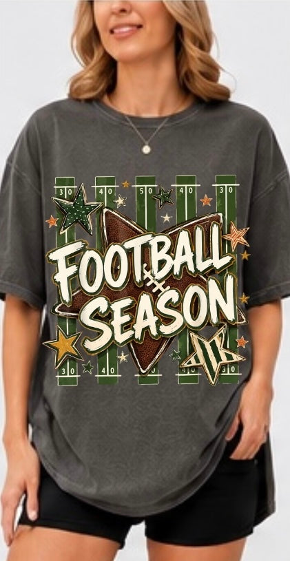 Vintage Football Season Adult Tee