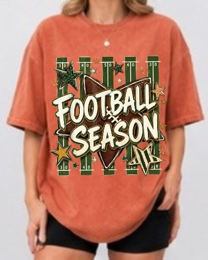 Vintage Football Season Adult Tee