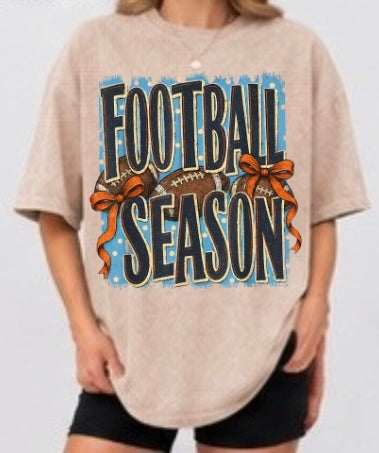Football Season Bows Adult Tee