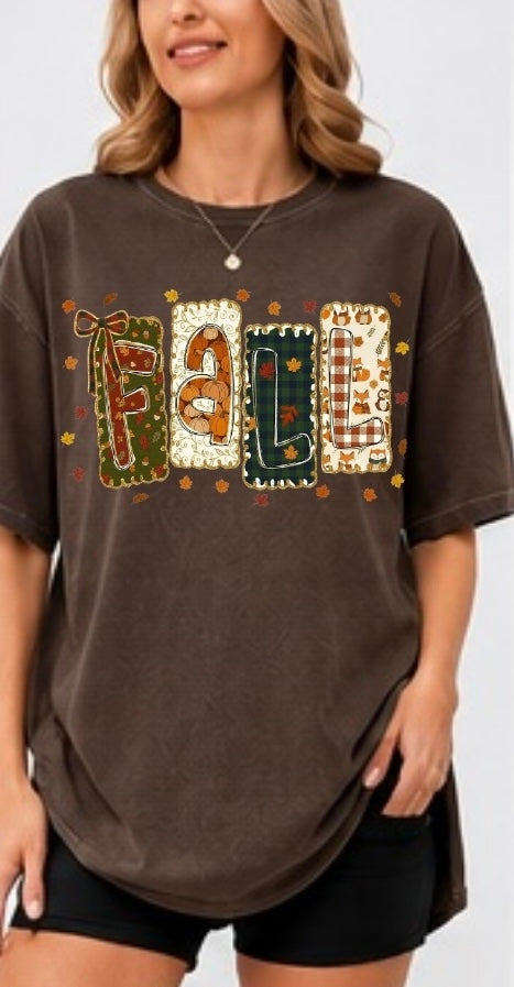 Fall Patchwork Adult Tee