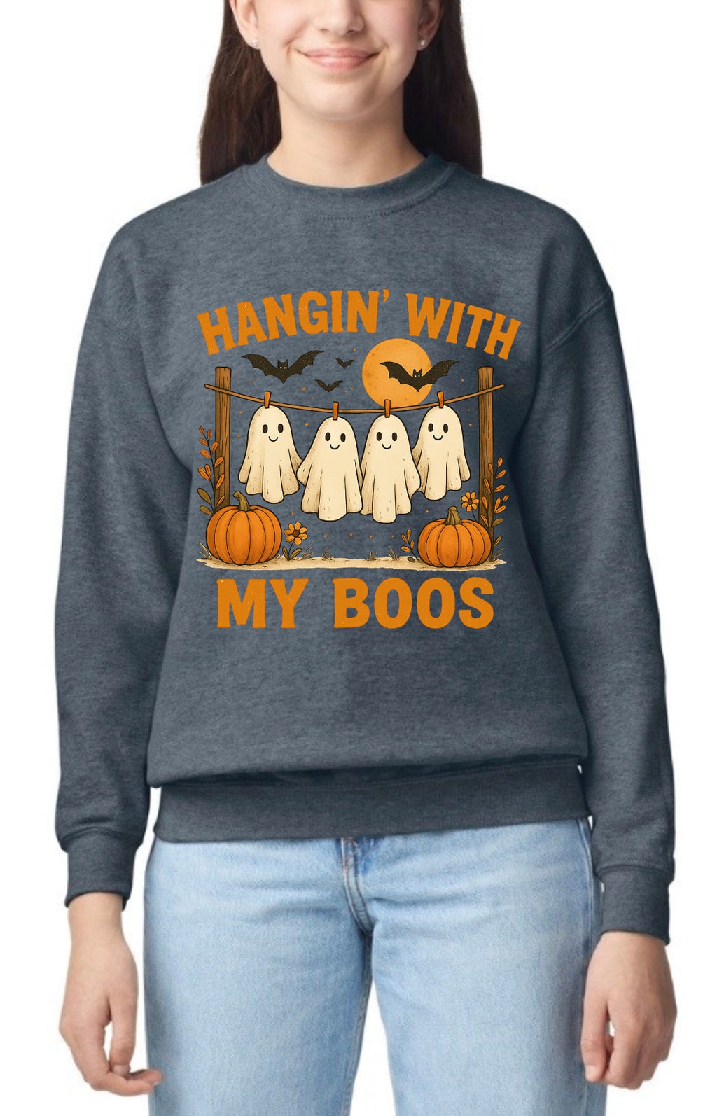 Hangin’ With My Boos Youth Crewneck