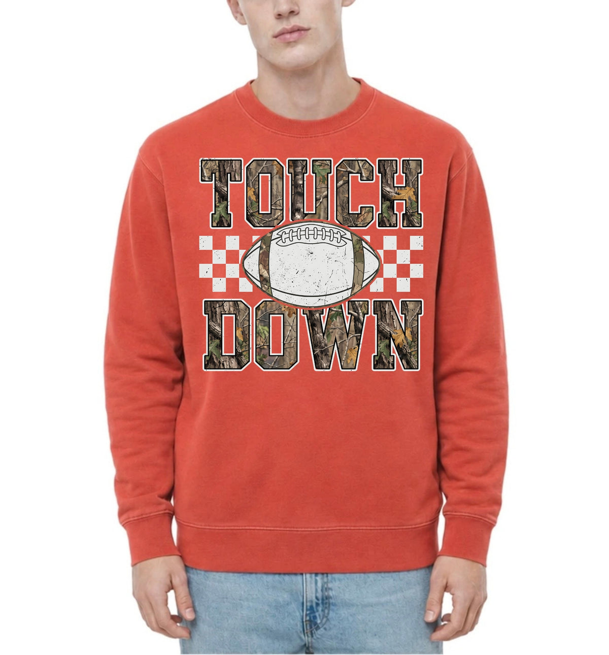 Camo Touchdown Adult Crewneck