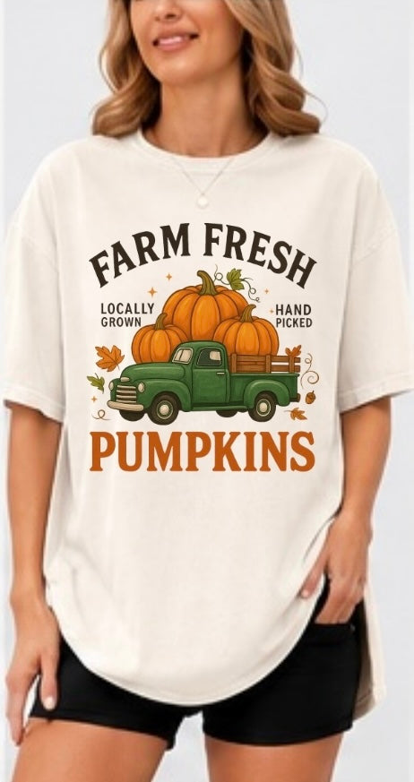Farm Fresh Pumpkins Adult Tee