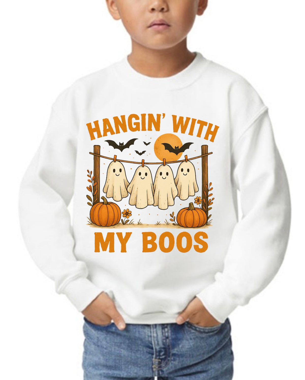 Hangin’ With My Boos Youth Crewneck